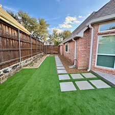 Complete-Backyard-Overhaul-with-Pet-Friendly-Artificial-Turf-and-Paver-Walkway-in-Plano-TX 1